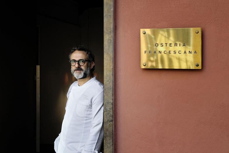 While chef Massimo Bottura (left) celebrates Osteria Francescana topping the World's 50 Best Restaurants list, top French chefs such as Joel Robuchon (above) have been left out.