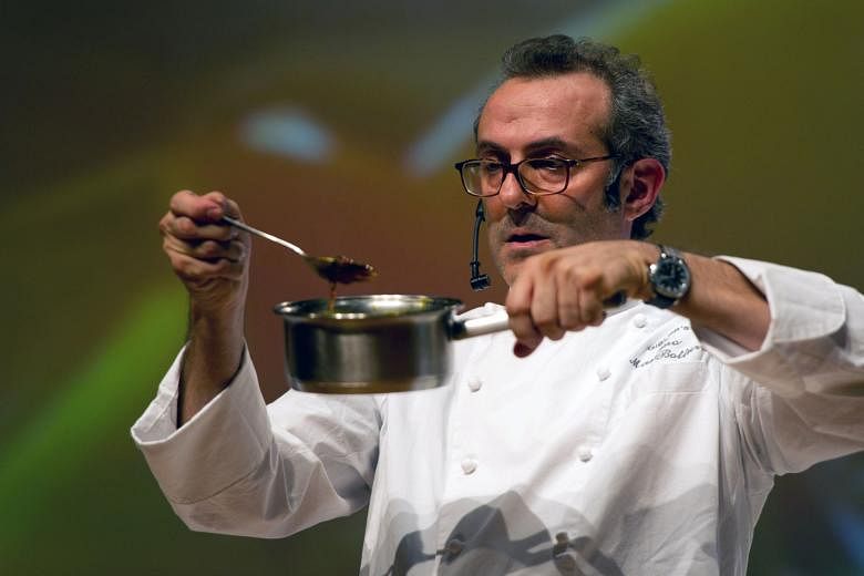 Chef Massimo Bottura runs the restaurant Osteria Francescana in Modena, Italy.