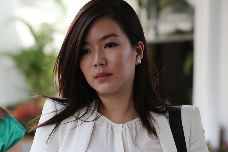 Actress Rui En is accused of failing to have proper control of her black BMW (left) when driving into a Clementi carpark on April 12 and crashing into a parked motorcycle.
