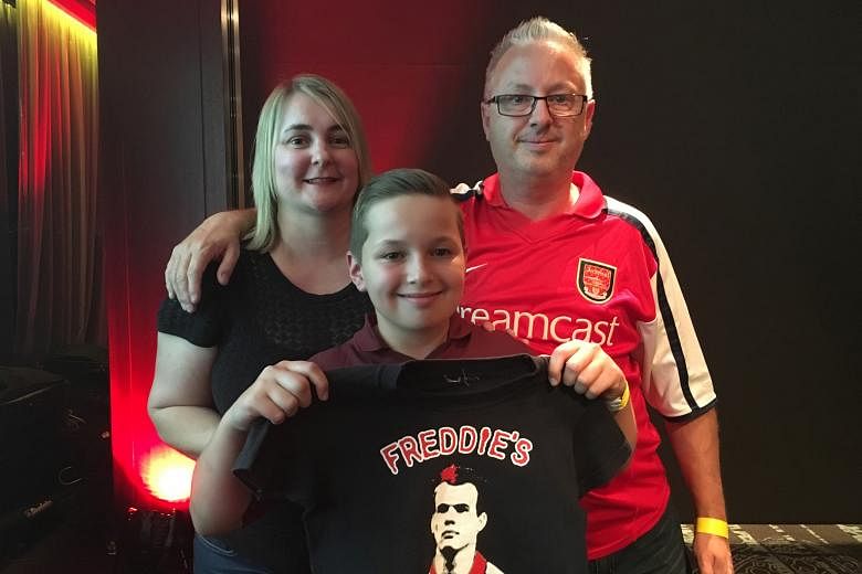 Left: Freddie Ljungberg promoting next year's Arsenal in Sydney tour. Below: Alison Edmonds and husband Chris, with their son Freddie, who was born in 2004 and named after Ljungberg. That was the season in which the Invincibles won the Premier League