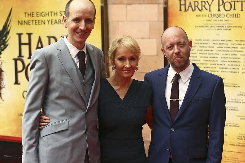 Author J.K. Rowling (above, centre) worked on the plot of Harry Potter And The Cursed Child with playwright Jack Thorne (left) and director John Tiffany.