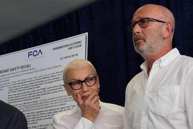 Victor and Irina Yelchin (both right), parents of late actor Anton Yelchin (above), announced their wrongful death lawsuit against Fiat Chrysler at a press conference on Tuesday.