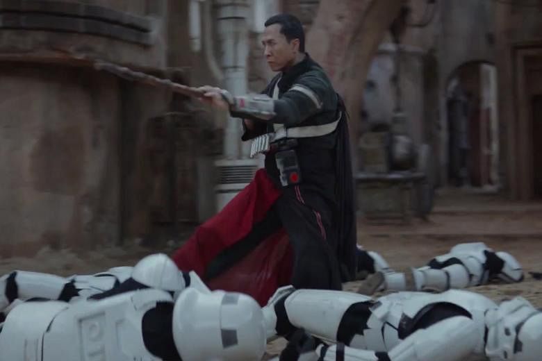 Actor Donnie Yen in the new Star Wars trailer.