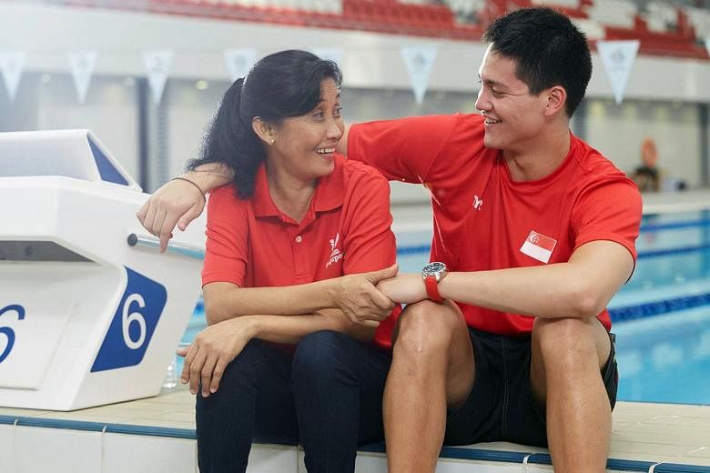 In a YouTube video posted by Singtel, Schooling showed his appreciation for his domestic helper of 19 years, Ms Pascual, or "Auntie Yolly".