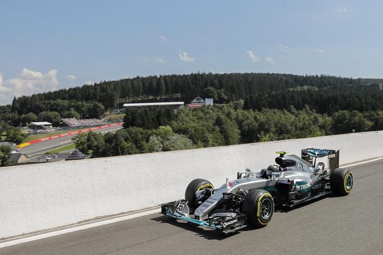 Nico Rosberg defied yesterday's sizzling conditions at Spa, where the air temperature reached 36 deg C, to bag pole position for the fifth time this season.