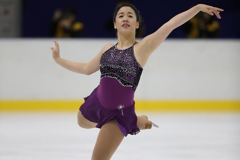Singapore figure skater Chloe Ing, 18, competing at the ISU Junior Grand Prix in Yokohama, Japan. She moved to Toronto at age seven to pursue figure skating. She occasionally works with renowned Canadian coach Brian Orser.