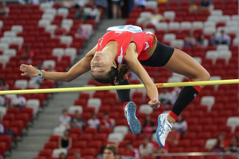 Singapore's top high jumper Michelle Sng clearing 1.81m to clinch the SEA Games bronze at the National Stadium in June last year. It was her first Games medal and spurred her to have another go in Malaysia next year.