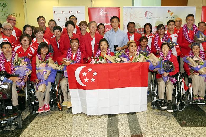 Eleven of Team Singapore's Paralympians, including medallists Yip Pin Xiu and Theresa Goh, will be waving to crowds in a celebratory parade from Sengkang Sports Centre to VivoCity tomorrow.