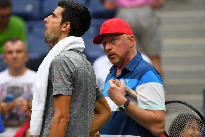 Tennis legend Boris Becker (right) has been a part of Novak Djokovic's coaching team since 2014, helping him to win six Grand Slam titles.