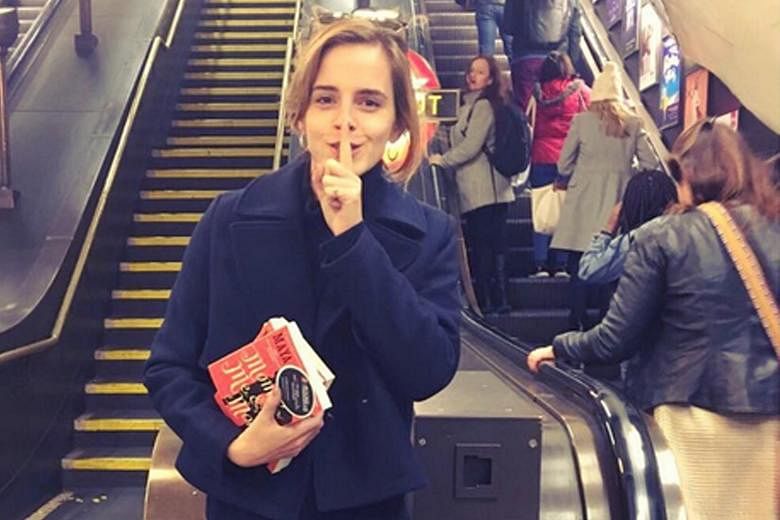 Actress Emma Watson sharing images and video of dropoffs on the London underground.