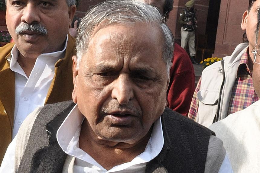 Samajwadi Party founder Mulayam Singh Yadav (above) and his son, Uttar Pradesh Chief Minister Akhilesh Yadav (left), are in a power struggle over who will decide the party's election strategy.