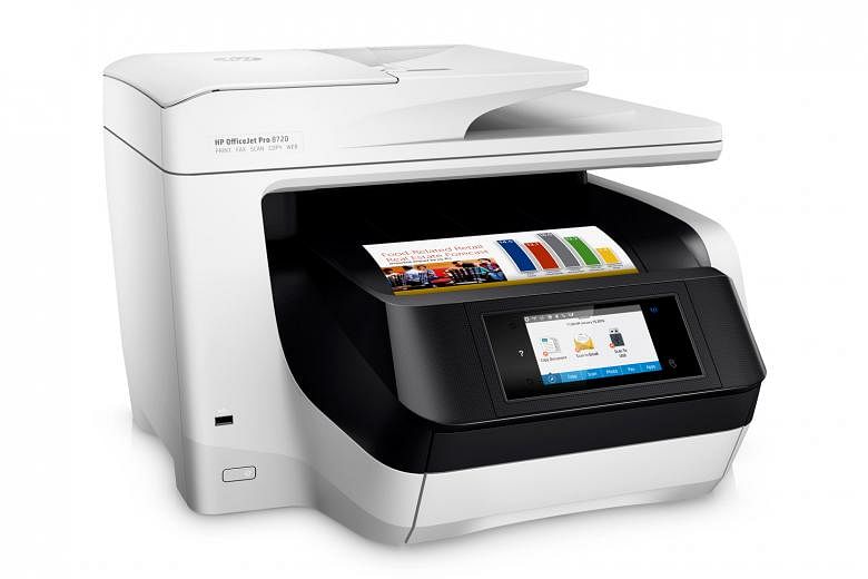 The HP OfficeJet Pro 8720 All-in-One Printer comes with a modern, intuititve touch-based interface.