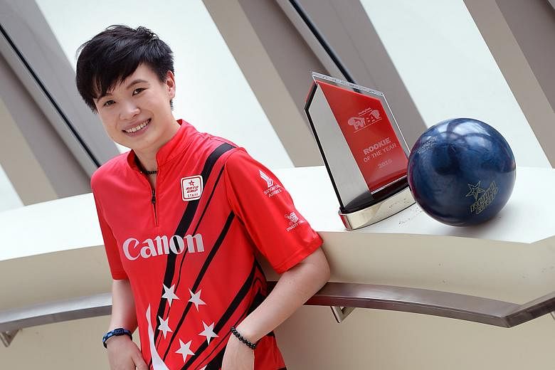 Singapore kegler New Hui Fen finished a memorable 2016 season by taking silver at the World Bowling Singles Championships. The 24-year-old was also the PWBA Tour's Rookie of the Year and won the season- ending Tour Championship.