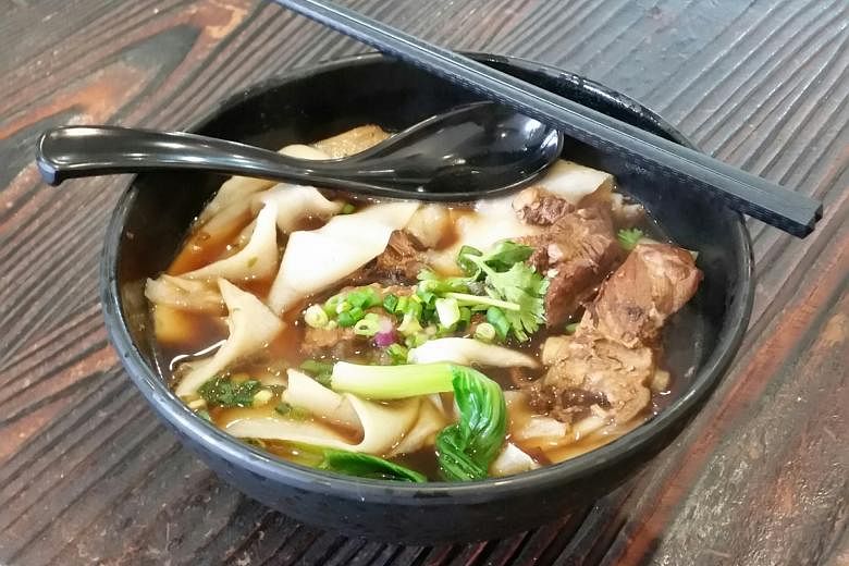 The meat in the pork rib noodles packs a wallop of flavour.