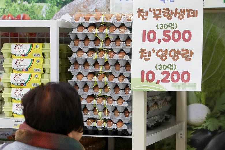 The South Korean government has removed import tariffs on eggs to resolve a supply shortage. More than 26 million birds have been culled in the nation's most serious bird flu outbreak.