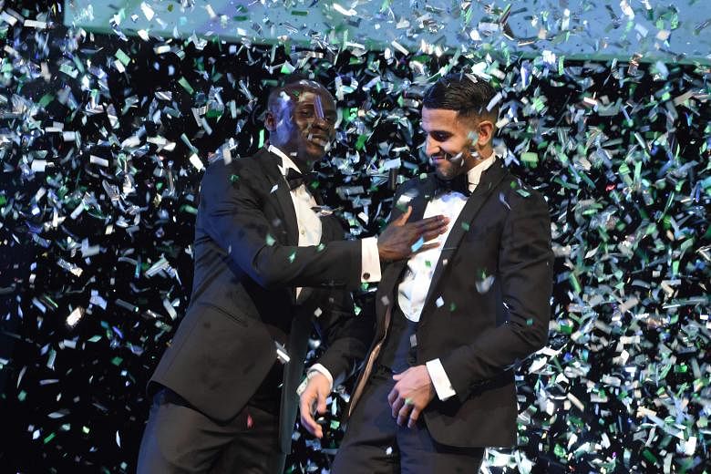 Newly-crowned African Player of the Year Riyad Mahrez (right) will be leading his team Algeria in a tough Africa Cup of Nations Group B battle against a Senegal side that contains Liverpool winger Sadio Mane (left). Both sides are favoured to reach t