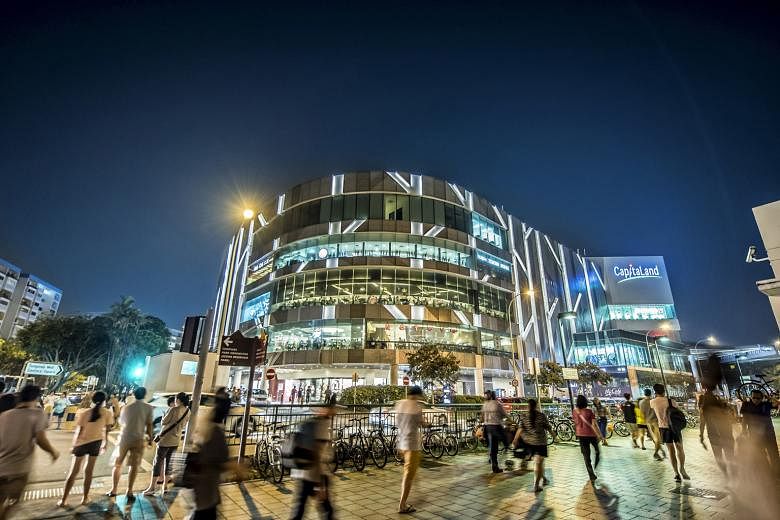 Tampines Mall, one of the 16 retail mall properties in CapitaLand Mall Trust's portfolio. The company will release results on Friday, as investors search for signs of a rebound during results reporting season.