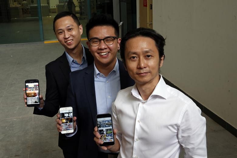 Luppi's founder Mark Wong (at right), with chief technology officer, Matthew Luo (centre), and co-founder Nicholas Wong. They hope to draw at least 10 per cent of Singapore's 393,000 licensed professionals to come on board by the end of the year.