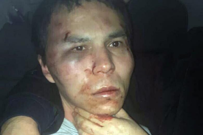 The main suspect in the Reina nightclub shooting, Uzbek national Abdulgadir Masharipov, after he was arrested yesterday. The authorities have identified the 34-year-old as a member of a Central Asian ISIS cell.