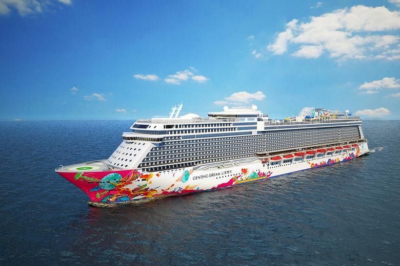 Genting Dream, the first ship launched by Dream Cruises. Mainboard-listed Genting Hong Kong said the launch of its Dream and Crystal brands and products was a factor behind its expected consolidated net loss.