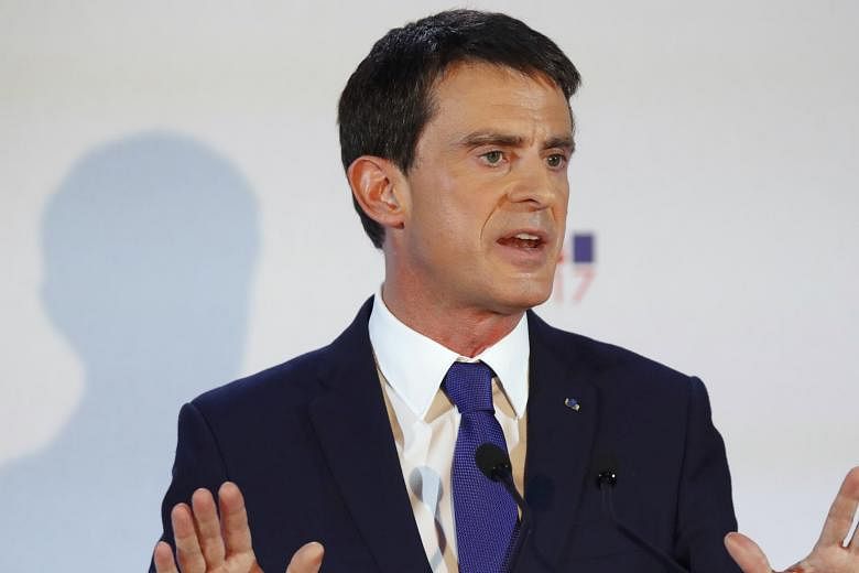 The Socialist primary has been billed as a fight for the party's soul, with a left-leaning faction represented by Mr Hamon (top) battling Mr Valls' (above) centrist camp.
