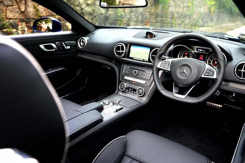 The SL400 has a nine-speed autobox with five transmission modes.
