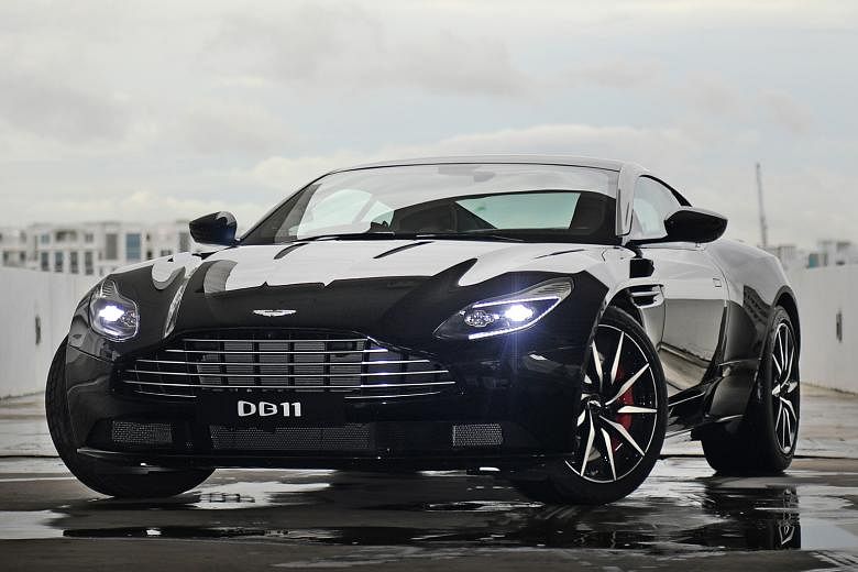 The Aston Martin DB11 is equipped with an all-new 5.2-litre twin-turbo V12 engine with 600bhp and 700Nm of torque.