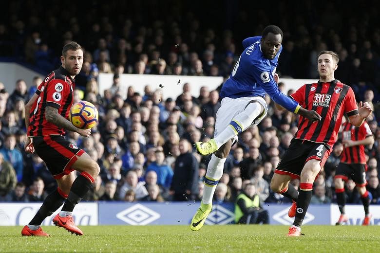 Romelu Lukaku opening accounts for Everton after only 30 seconds, equalling the record for the fastest league goal of the season. His total of 16 is one more than the tallies of Chelsea's Diego Costa and Alexis Sanchez of Arsenal.