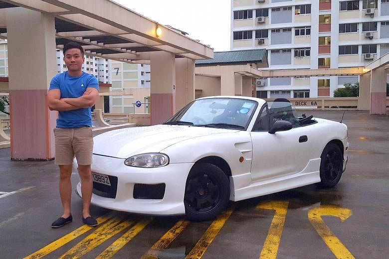 Mr Trevor Teo proposed to his fiancee while she was seated in the Mazda MX-5.