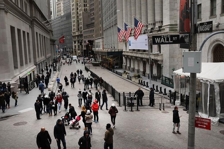 The New York Stock Exchange on Feb 3. Stock markets rallied from the moment Mr Trump was elected to the time he was inaugurated. Mr Buffett pointed out that it did not matter who had won the US presidential election - the stock market would still hav
