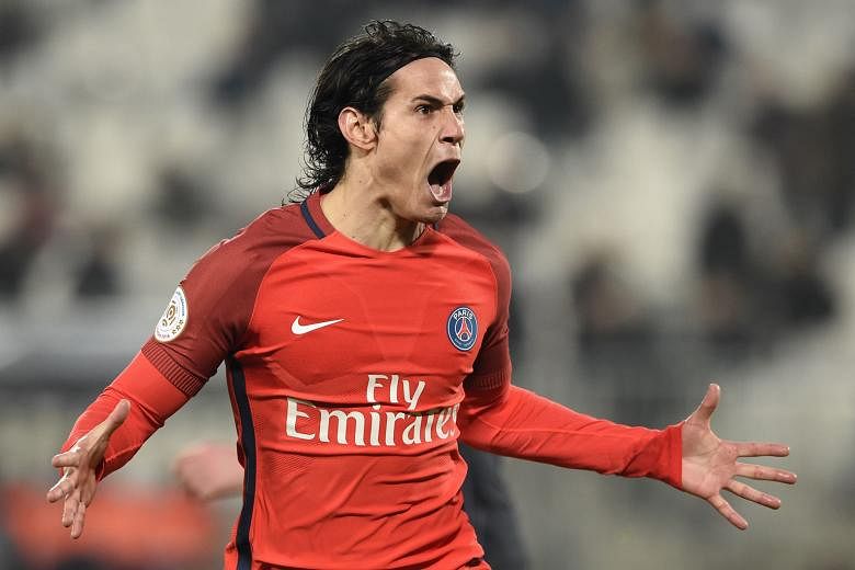 Edinson Cavani hit a brace in PSG's 3-0 win over Bordeaux last weekend, and will be counted on to lead the line against Barcelona.