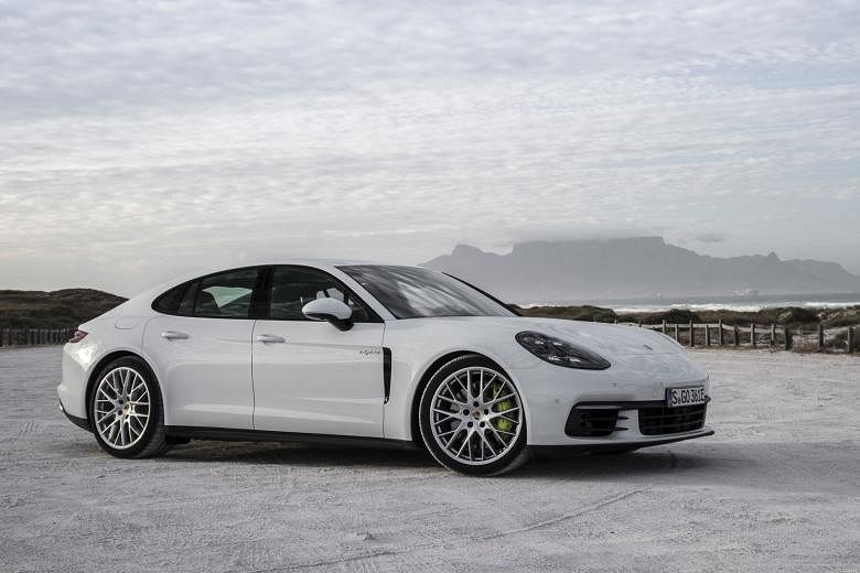 To optimise its fuel economy, plug in the Panamera 4 E-Hybrid to recharge its lithium-ion battery before each journey.