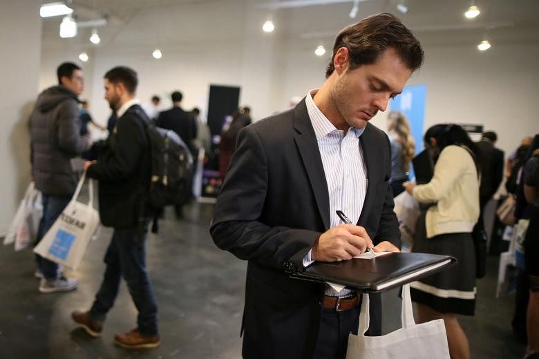A technology job fair in Los Angeles. The evidence in the US for demand-driven training is promising so far. A 2010 study of three such programmes found that enrollees were earning almost 30 per cent more than a control group two years after they beg