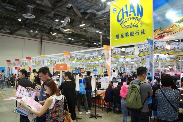 The Travel Revolution Fair drew 80,000 visitors over the weekend, nearly on a par with levels last year. Some exhibitors, including Chan Brothers, reported an increase in sales.