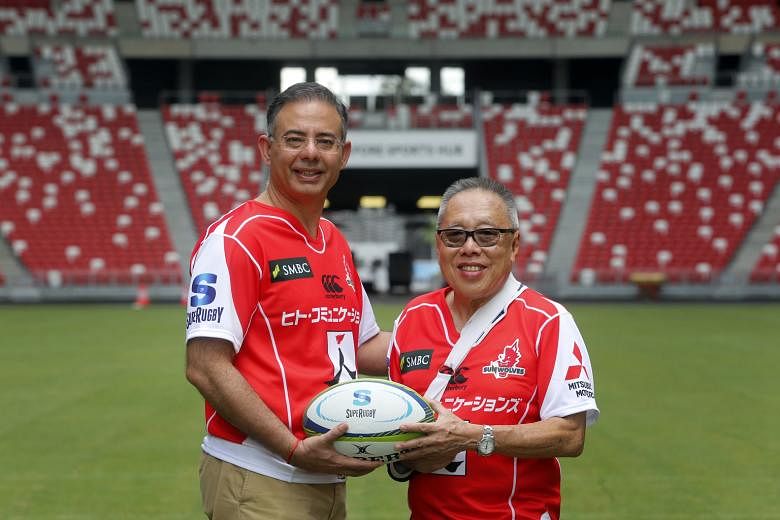 Sports Hub CEO Manu Sawhney and Singapore Rugby Union chief Low Teo Ping both see potential in the Sunwolves, who play their home games in Japan and Singapore, to improve on their Super Rugby record of just a win and a draw all season.