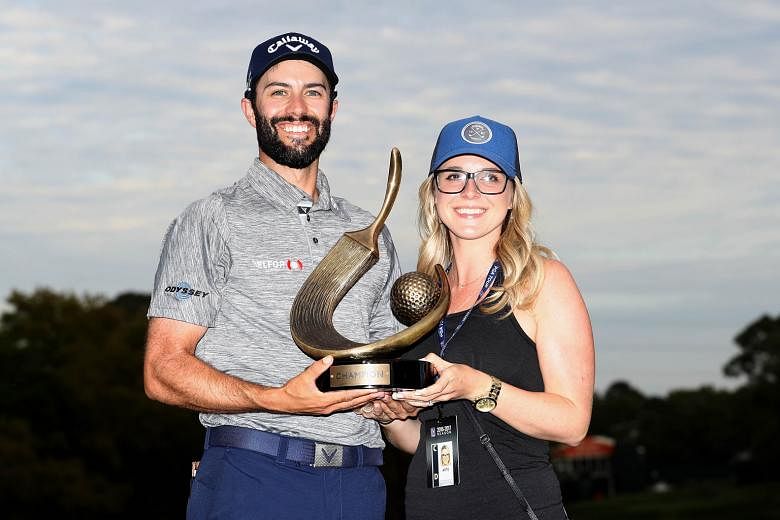 Adam Hadwin will have to delay his honeymoon with wife Jessica, as it falls on the same week as the Masters, which he has qualified for.