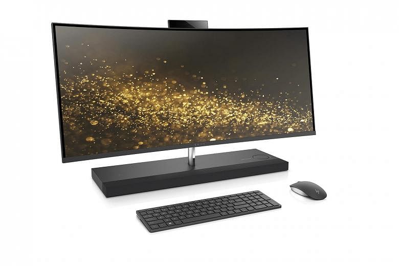 The HP Envy's 34-inch curved display is certified by Technicolor for colour accuracy.