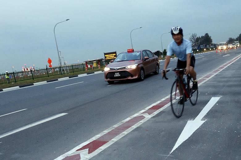 The cycling lanes can accommodate two cyclists riding abreast and will have safety features like raised Chevron-shaped markings.