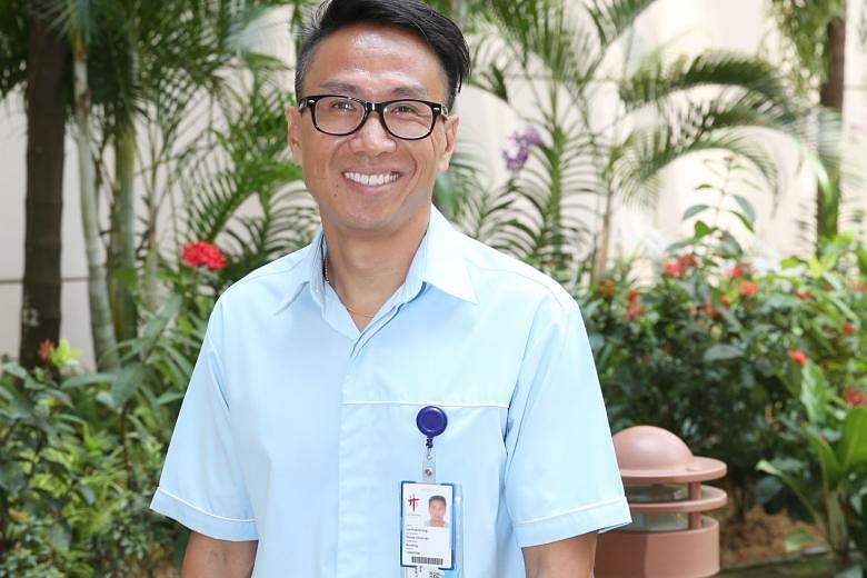 Although he was trained in mechanical engineering, Mr Lai Kok Kiong found his calling as a nurse clinician. Of the biggest difference between his current job and his former one, he says: "Machines don't talk back. But they don't say 'thank you' eithe