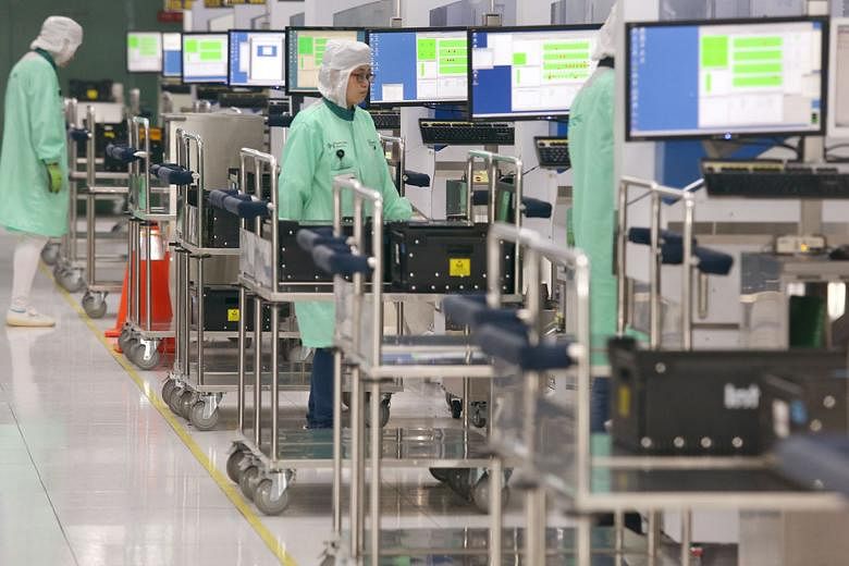 Manufacturing was led by a 48 per cent jump in electronics output year on year. Within the electronics cluster, the semiconductors segment rose 69.1 per cent, according to the EDB.