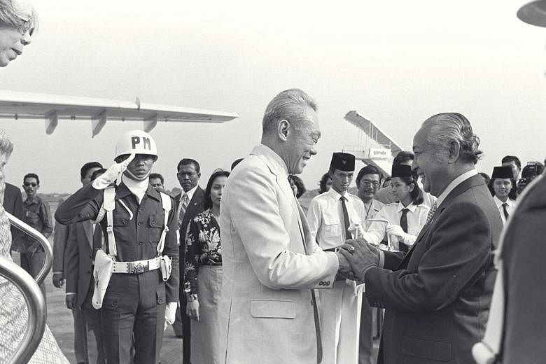 When Mr Lee Kuan Yew was Prime Minister of Singapore, he built a strong friendship with Indonesian President Suharto that "overcame the many prejudices between Singaporeans of Chinese descent and Indonesians". According to Mr Lee's memoirs, they met 