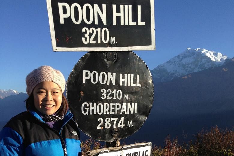 Ms Kymn Yee, who has thalassaemia major and needs regular blood transfusions, has not let this deter her adventurous spirit. Mountain peaks she has scaled include the Poon Hill in Nepal.