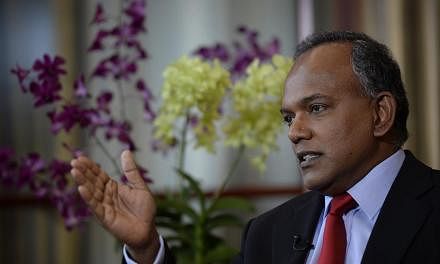 Foreign Minister K. Shanmugam (above) has welcomed as constructive his Indonesian counterpart's stance that there was no ill will or malice intended in Indonesia's naming of a warship after two marines who carried out a bombing in Orchard Road that k