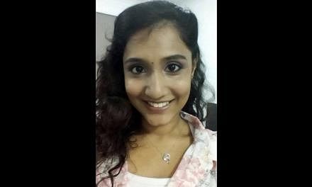 Ms Meenatchi Narayanan, 27, was found dead yesterday morning in a room at Travelodge hotel. -- PHOTO: FACEBOOK OF MEENATCHI NARAYANAN