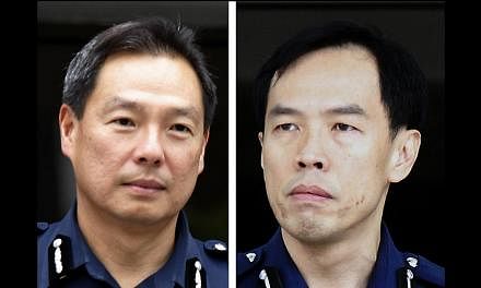 Commissioner of Police Ng Joo Hee (left) says that the ground commander, Deputy Assistant Commissioner Lu Yeow Lim (right), did the right and sensible thing in deciding to hold his position when he was greatly outnumbered.