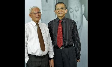 Mr Patrick Ng (left) listened to his family's discussions of Mr Lee's radio broadcasts while Mr Lim Eng Chuan recalled the conviction with which Mr Lee delivered his speeches.