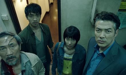 Television still: Grace starring (from left) Lim Kay Tong, Yoson An, Teresa Daley and Russell Wong. -- PHOTO:&nbsp;HBO ASIA