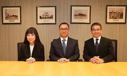 Chief Justice of Singapore Sundaresh Menon, on the occasion of the opening of the legal year, announced the appointment of four new Senior Counsels - (from left) Ms Mavis Chionh, Mr Tan Chuan Thye, Mr Edwin Tong, and Mr Lee Kim Shin (not in photograp