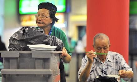More than seven in 10 of nearly 100,000 women aged 60 and above who worked last year earned less than $2,000 per month, a Labour Force Survey shows. -- PHOTO: ST FILE&nbsp;