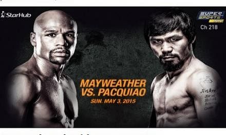 StarHub users were unable to buy access to the match between Floyd Mayweather and Manny Pacquiao on Sunday on a pay-per-view channel. -- PHOTO: STARHUB/FACEBOOK